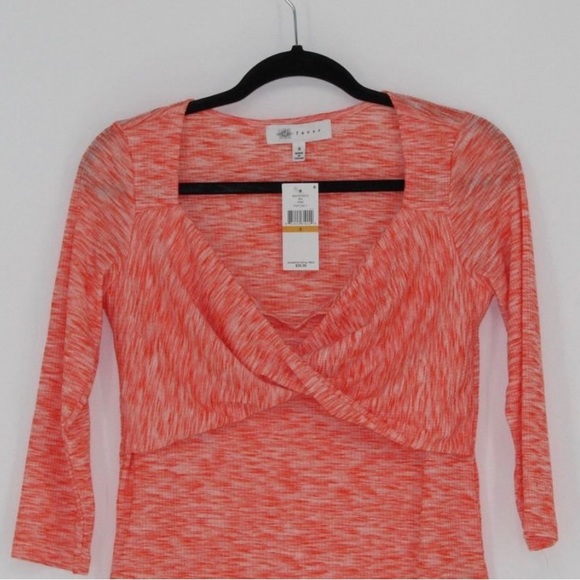 V-Neck Wrap Top, NEW, S, 3/4 Sleeves - Picture 3 of 4